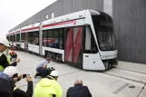 Aarhus lavgulvsledvogn 1101-1201 udenfor Trafik- og Servicecenter (2016)