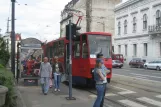 Beograd sporvognslinje 13 med ledvogn 269 ved Karađorđev Park (2008)