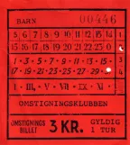 Børnebillet til Omstigningsklubben Skælskør (1988)