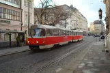 Bratislava sporvognslinje 4 med motorvogn 7791 ved Jesenského (2014)