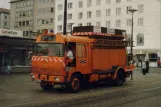 Bremen autotårnvogn Tw 4 foran Hauptbahnhof (1989)