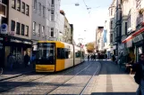 Bremen sporvognslinje 3 med lavgulvsledvogn 3016 ved Brunnenstr. (2003)