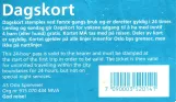 Dagkort til Sporveien, bagsiden (2005)