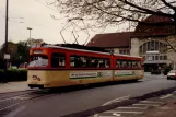 Darmstadt sporvognslinje 3 med ledvogn 97 ved Hauptbahnhof (1990)