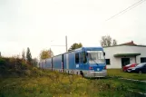 Dresden CarGoTram med motorgodsvogn 2005 nær Logistikzentrum Dresden Volkswagen Sachsen, Frierichstadt (2002)