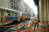 Dresden sporvognslinje 13  tæt på Bautzner Straße/Rothenbürger Straße (1993)