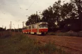 Dresden sporvognslinje 5 med motorvogn 222 310-4 ved Auerstraße (1983)