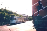 Gøteborg sporvognslinje 8 med ledvogn 218 på Stampgatan (1995)