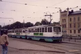 Gøteborg sporvognslinje 8 med motorvogn 625 ved Centralstation Drottningtorget (1986)