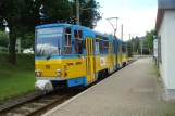 Gotha regionallinje 6 med ledvogn 316 ved Waltershausen Bahnhof (2014)