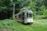 Hannover Hohenfelser Wald med ledvogn 2 udenfor Straßenbahn-Museum (2008)