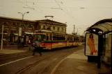 Heidelberg regionallinje 5 med ledvogn 103 ved MA Hauptbahnhof (1990)