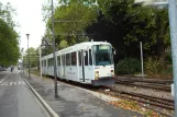 Heidelberg sporvognslinje 24 med ledvogn 252 tæt på Stadtwerke (2009)