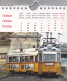 Kalender: Budapest sporvognslinje 19 med motorvogn 3326 ved Széchenyi Lánchíd (2006)