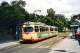 Karlsruhe sporvognslinje 2 med ledvogn 207 ved Augartenstr. (2003)