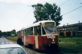 Katowice sporvognslinje T6 med ledvogn 183 ved Wełnowiec Gnieźnieńska (2004)