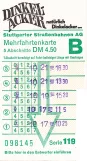 Klippekort til Stuttgarter Straßenbahnen (SSB), forsiden (1970)