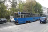 Kraków sporvognslinje 3 med motorvogn 470 på Straszewskiego (2011)