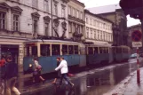 Kraków sporvognslinje 8 med motorvogn 109 på Stradomska (1984)