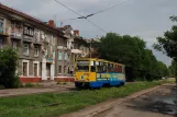 Kramatorsk sporvognslinje 3 med motorvogn 0056 på Pravdy St (2012)