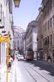 Lissabon sporvognslinje 28E  på Rua da Conceição (2003)