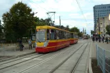 Łódź ekstralinje 16A med motorvogn 3924 ved Piotrkowska - pl. Niepodległości (2008)