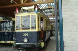 Luxembourg motorvogn 34 på Musée des Tramways et des Bus (2014)