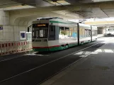 Magdeburg sporvognslinje 1 med lavgulvsledvogn 1315 tæt på Hbf / Willy-Brandt-Platz (2023)