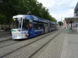 Magdeburg sporvognslinje 3 med lavgulvsledvogn 1355 ved Hauptbahnhof Ost (2023)