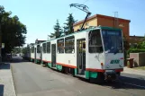 Magdeburg sporvognslinje 9 med motorvogn 1276 ved Leipziger Chaussee (2008)