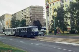 Most ekstralinje 1 med motorvogn 244 på třída Budovatelů (2008)