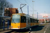 Mülheim an der Ruhr sporvognslinje 104 med ledvogn 276 ved Abzweig Aktienstr. (2004)