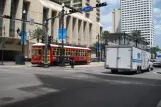 New Orleans linje 47 Canal Streetcar med motorvogn 2023 ved Canal / Camp (2010)