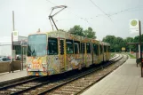 Nürnberg sporvognslinje 5 med ledvogn 371 ved Tullnaupark (1998)