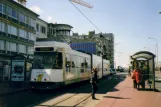 Oostende De Kusttram med ledvogn 6002 ved Blankenberge Markt (2007)