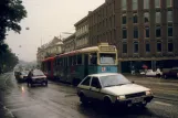 Oslo sporvognslinje 15 med motorvogn 204 nær Skillebekk (1987)