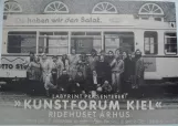 Plakat: Kiel sporvognslinje 4 med bivogn 72 ved Fähre Holtenau (1985)