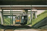 Postkort: Amsterdam museumslinje 30 med motorvogn 236 nær Viaduct van Schiphollijn (1979)