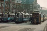 Postkort: Amsterdam sporvognslinje 5 med motorvogn 465 ved Centraal Station (1980)