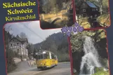 Postkort: Bad Schandau Kirnitzschtal 241 med motorvogn 3 ved Neumannmühle (2000)