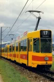 Postkort: Basel ekstralinje 17 med ledvogn 249 nær Ettingen Bahnhof (1985)