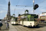 Postkort: Blackpool sporvognslinje T1  ved North Pier (1989)