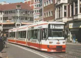 Postkort: Bremen ekstralinje 5 med lavgulvsledvogn 3801 "Bremen" på Schüsselkorb (1990)