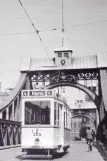 Postkort: Bremen sporvognslinje 4 med motorvogn 266 på Große Weserbrücke (1937)