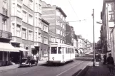 Postkort: Bruxelles regionallinje S med motorvogn 10494 på Rue Willems / Willemsstraat (1960)