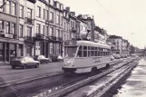 Postkort: Bruxelles sporvognslinje 58 med motorvogn 7027 nær Brussel Zuid/ Gare Midi (1981)