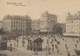 Postkort: Bruxelles sporvognslinje 60  på Place Rogier/Rogierplein (1900)