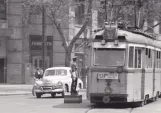 Postkort: Budapest sporvognslinje 52 med motorvogn 3345 på Tanács körút (1969)