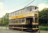 Postkort: Crich dobbeltdækker-motorvogn 189 på Tramway Village (1970)