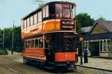 Postkort: Crich museumslinje med dobbeltdækker-motorvogn 812 ved Stephenson Place (1970)